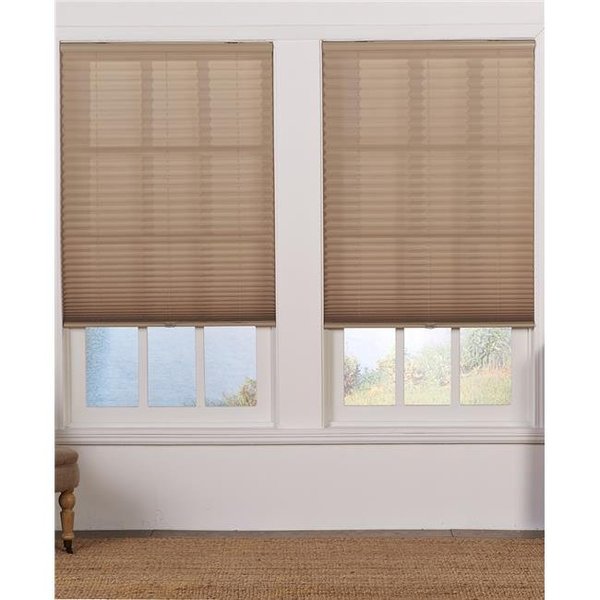 Safe Styles Safe Styles UBD27X48CM Cordless Light Filtering Pleated Shade; Camel - 27 x 48 in. UBD27X48CM